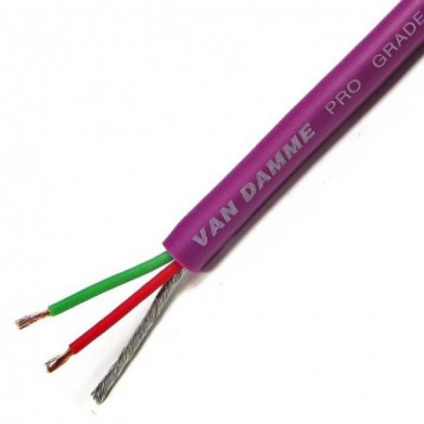 Van Damme 2 Core, 0.22 mm² CSA Screened, 4.85 mm OD, 100 m, Purple