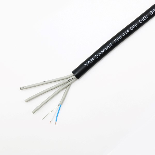 Van Damme Green Series 4 Core, 0.14 mm² CSA Screened, 9.2 mm OD, 50 m, Black
