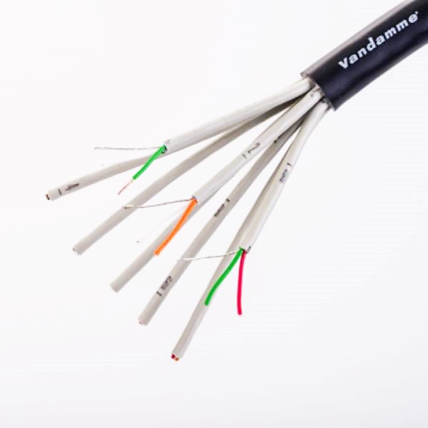 Van Damme Green Series 8 Core, 0.14 mm² CSA Screened, 12.2 mm OD, 50 m, Black