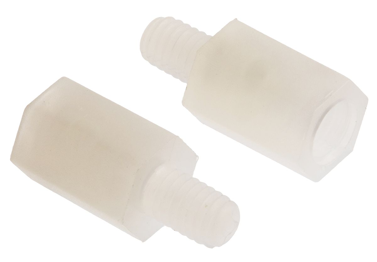 RS PRO M4 Standoff, 10 mm Body, 6 mm Stud, Polyamide 66