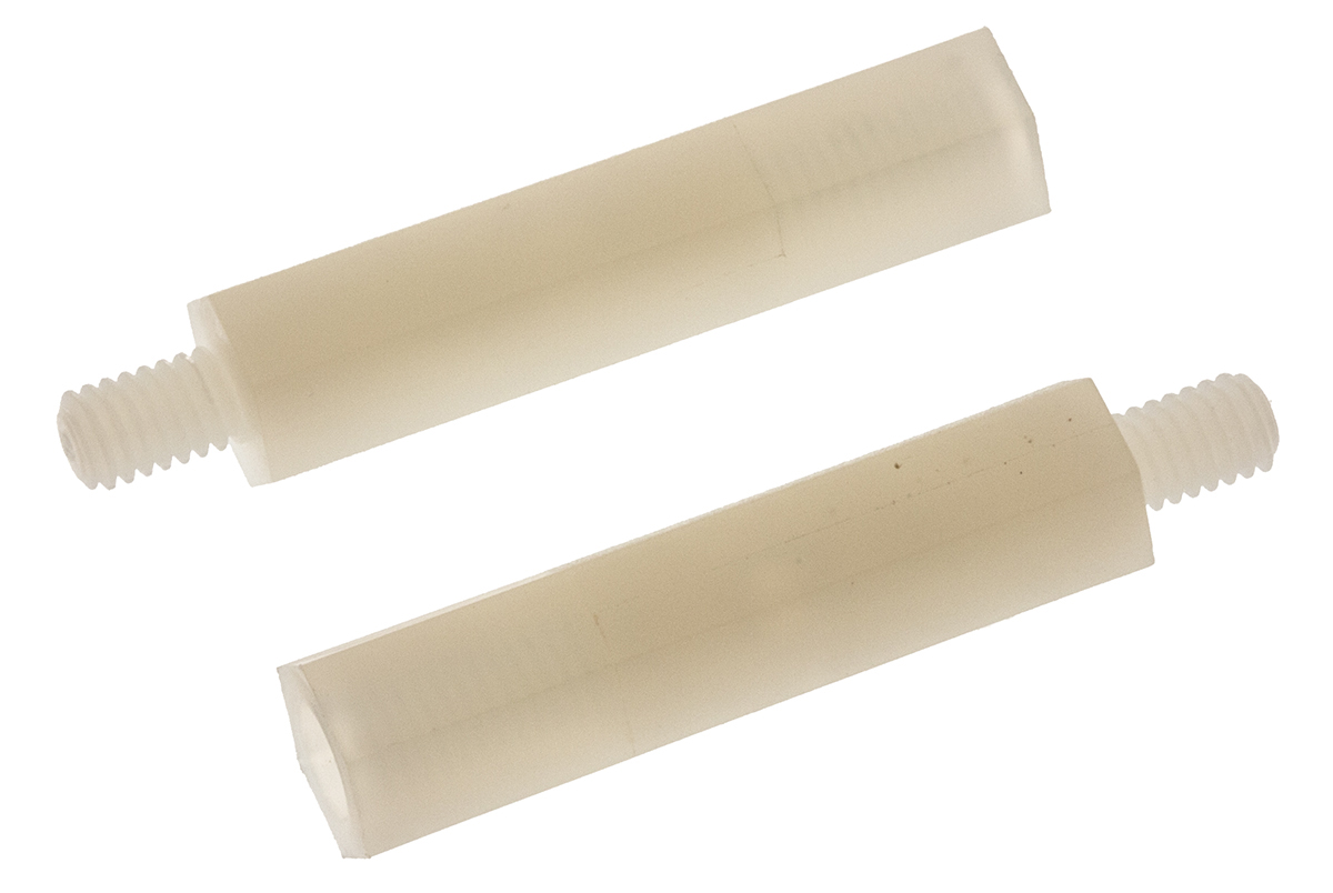 RS PRO M4 Standoff, 30 mm Body, 6 mm Stud, Polyamide 66