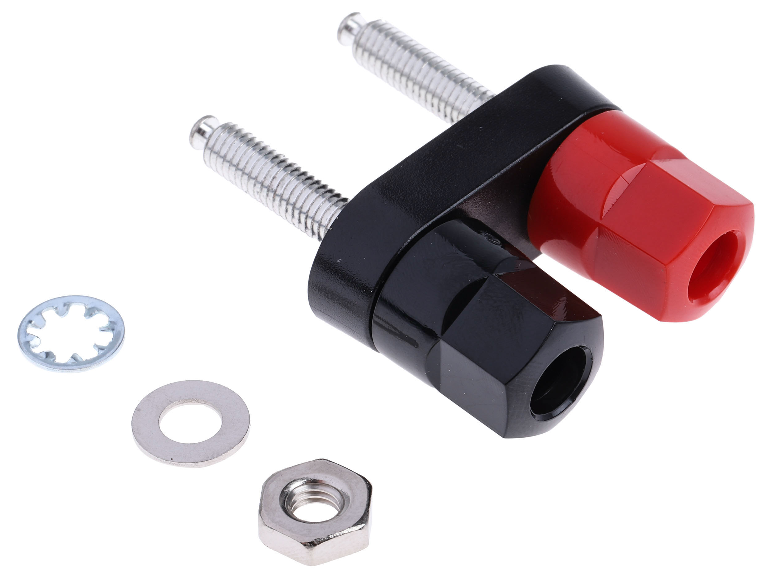 Abbatron, Red, Black 30A Binding Post With Brass Contacts and Tin Plated