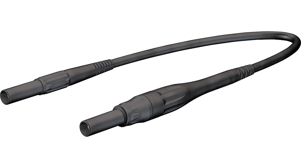 Staubli Test lead, 8A, 1kV, Black, 200cm Lead Length