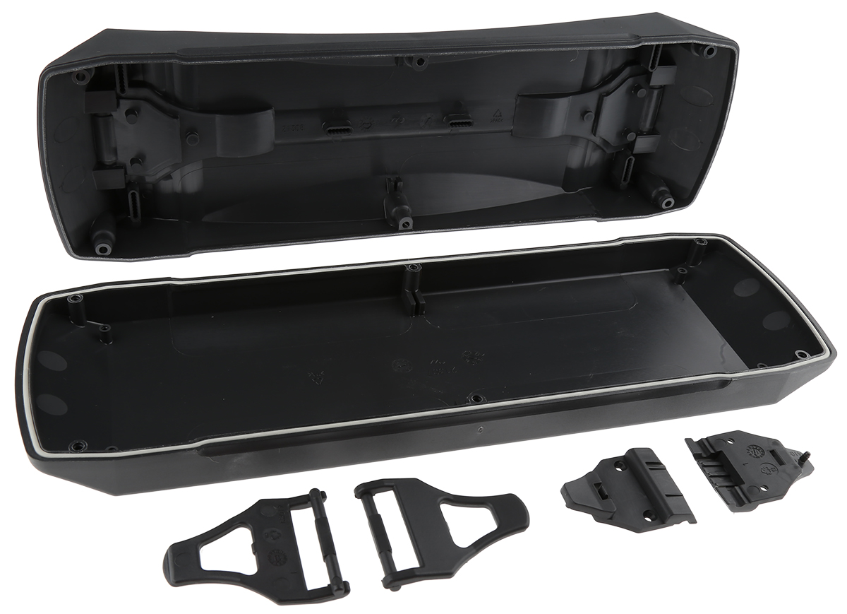 270205010 Rose Beluga Series Grey, Black Polyamide Handheld Enclosure Integral Battery Compartment Display Window, IP65, 117 mm x