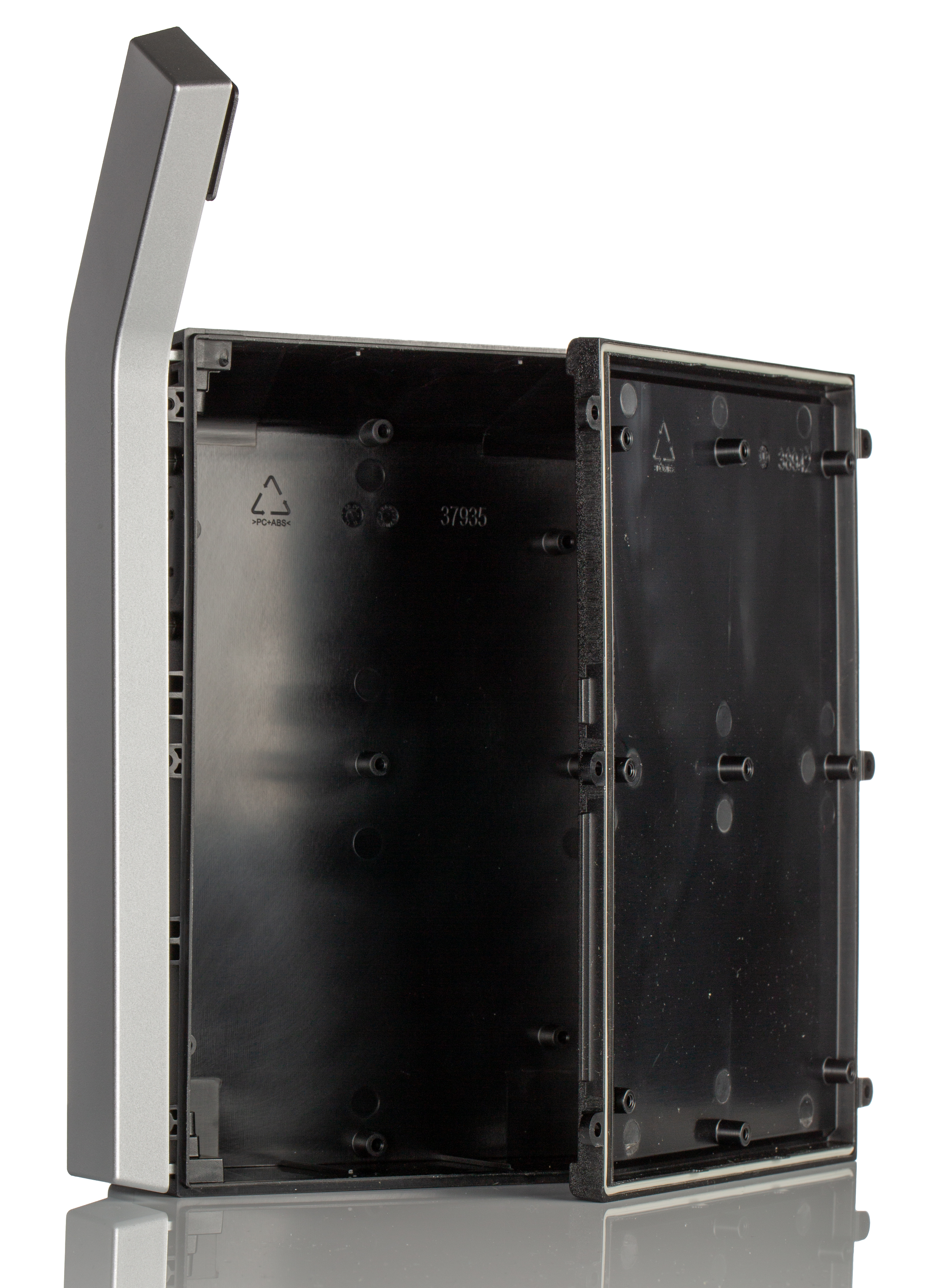Rose Norvent Series Black, Silver Acrylonitrile Butadiene Styrene, Polycarbonate Handheld Enclosure Integral Battery