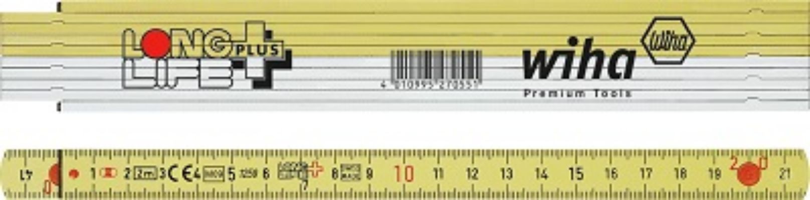 Wiha 2 m Fibreglass Reinforced Polyamide Folding Ruler Metric