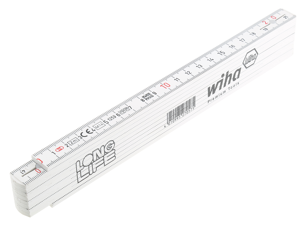 Wiha 2 m Plastic Folding Ruler Metric