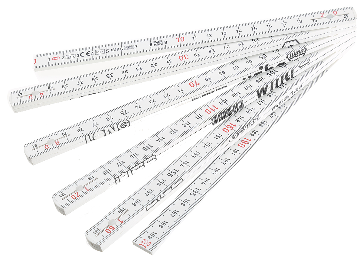 27057 Wiha 2 m Plastic Folding Ruler Metric