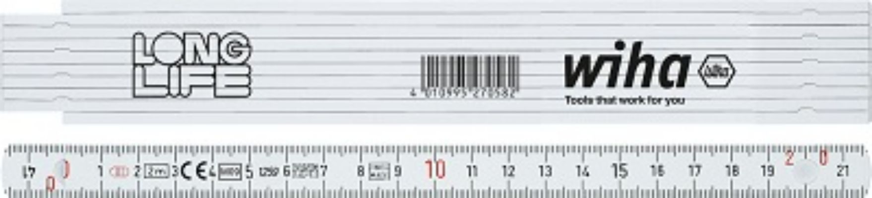 Wiha 2 m Fibreglass Reinforced Polyamide Folding Ruler Metric