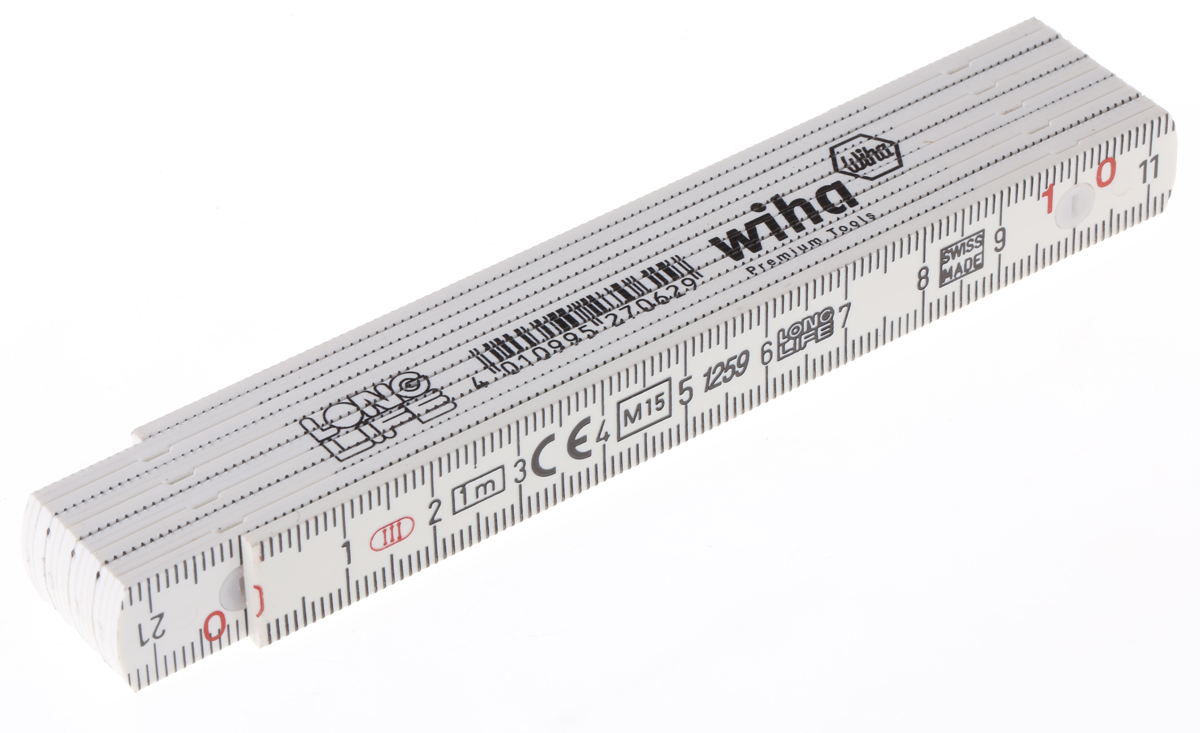 Wiha 1 m Fibreglass Reinforced Polyamide Folding Ruler Metric