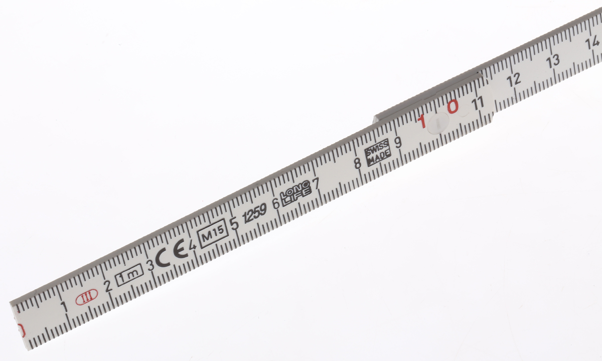 27062 Wiha 1 m Fibreglass Reinforced Polyamide Folding Ruler Metric