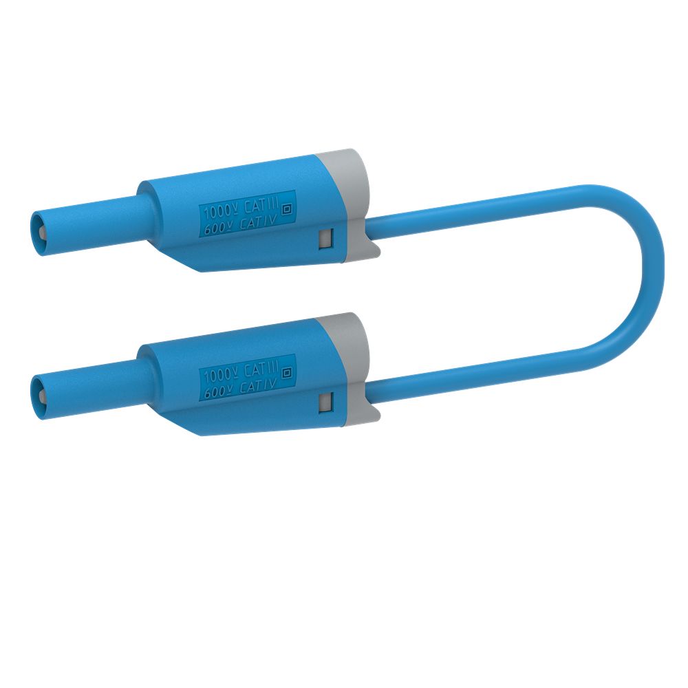 Electro PJP Plug 12A, 1kV, Blue, 1 m Lead Length