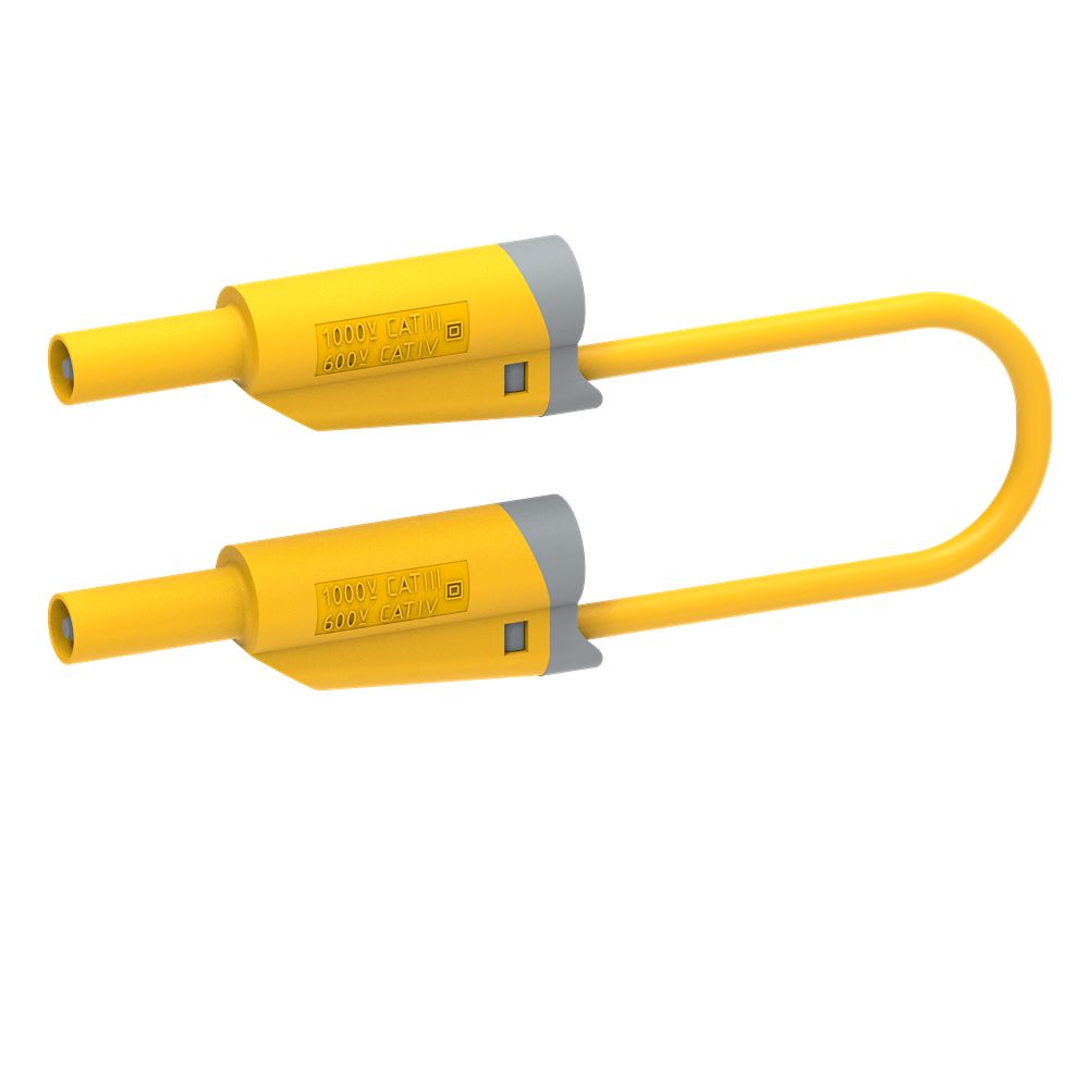 Electro PJP Plug 12A, 1kV, Yellow, 50 cm Lead Length