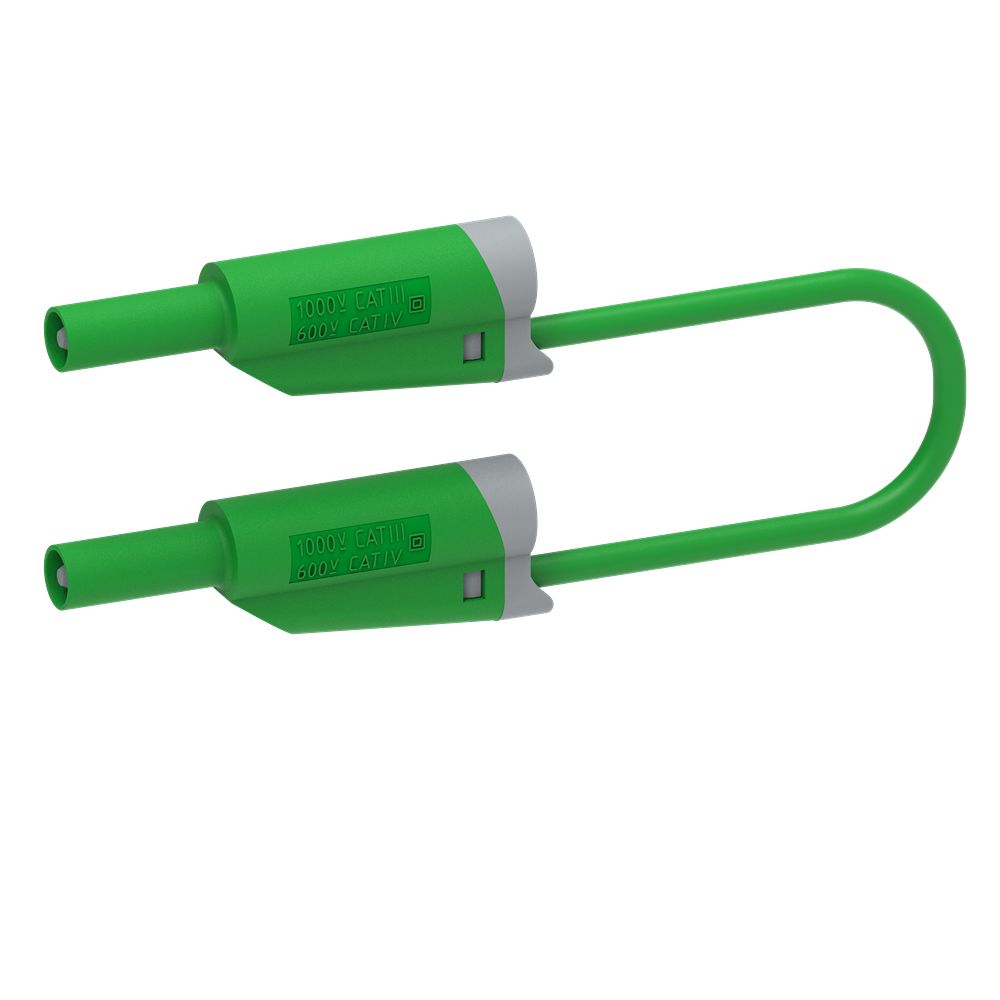 Electro PJP Plug 12A, 1kV, Green, 50 cm Lead Length