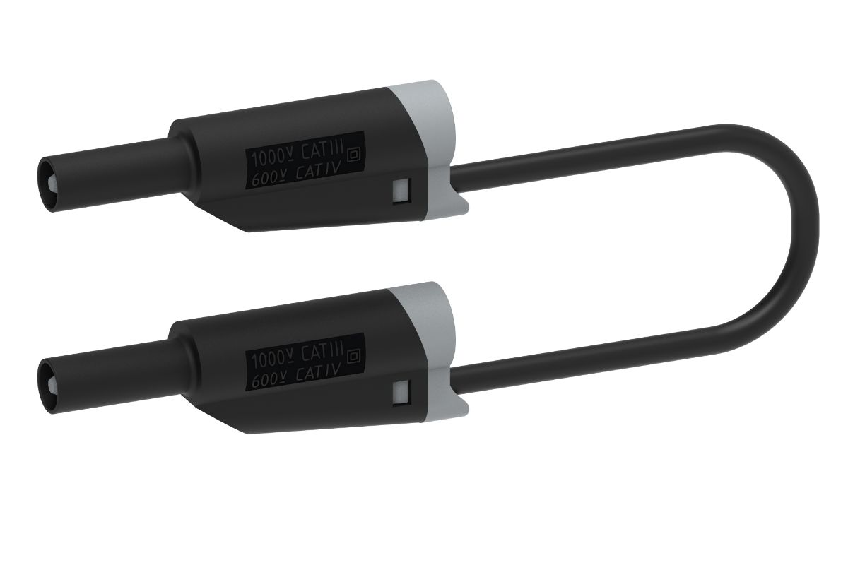Electro PJP Test Lead 36A, 1kV, Black, 1 m Lead Length