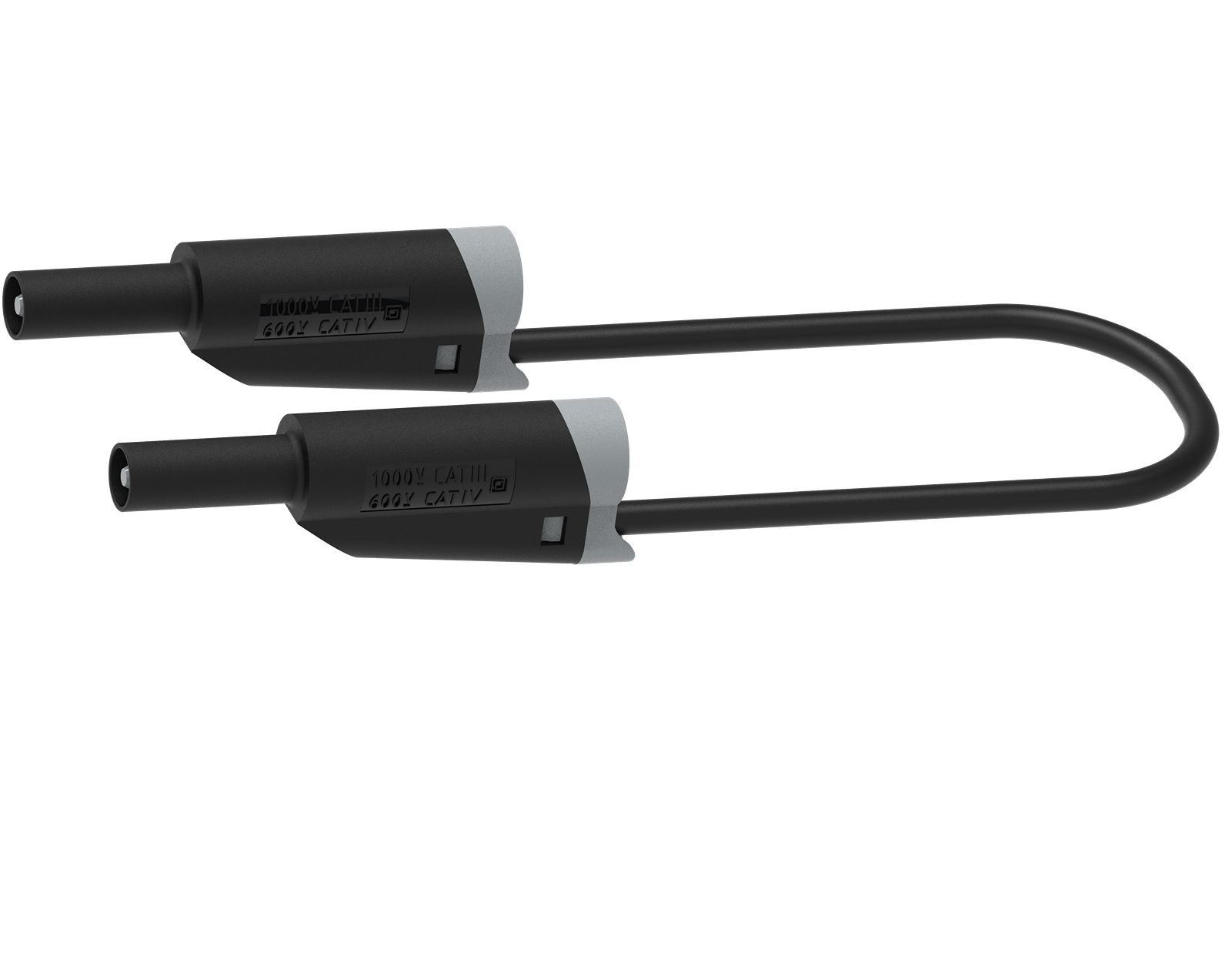Electro PJP Banana Plug 36A, 1000V, Black, 25 cm Lead Length