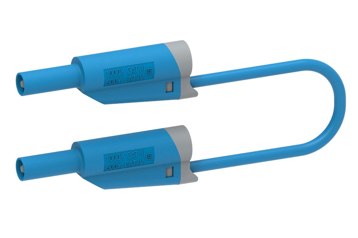 Electro PJP Test Lead 36A, 1kV, Blue, 50 cm Lead Length