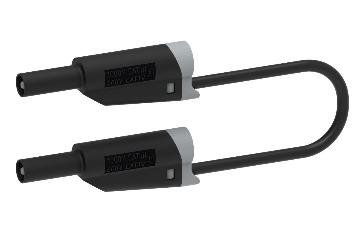 Electro PJP Test Lead 36A, 1kV, Black, 50 cm Lead Length