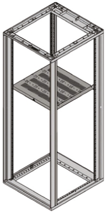 nVent SCHROFF Grey Shelf, 3 U, 75kg Load, 488mm x 450 mm x 1151 mm x 495 mm