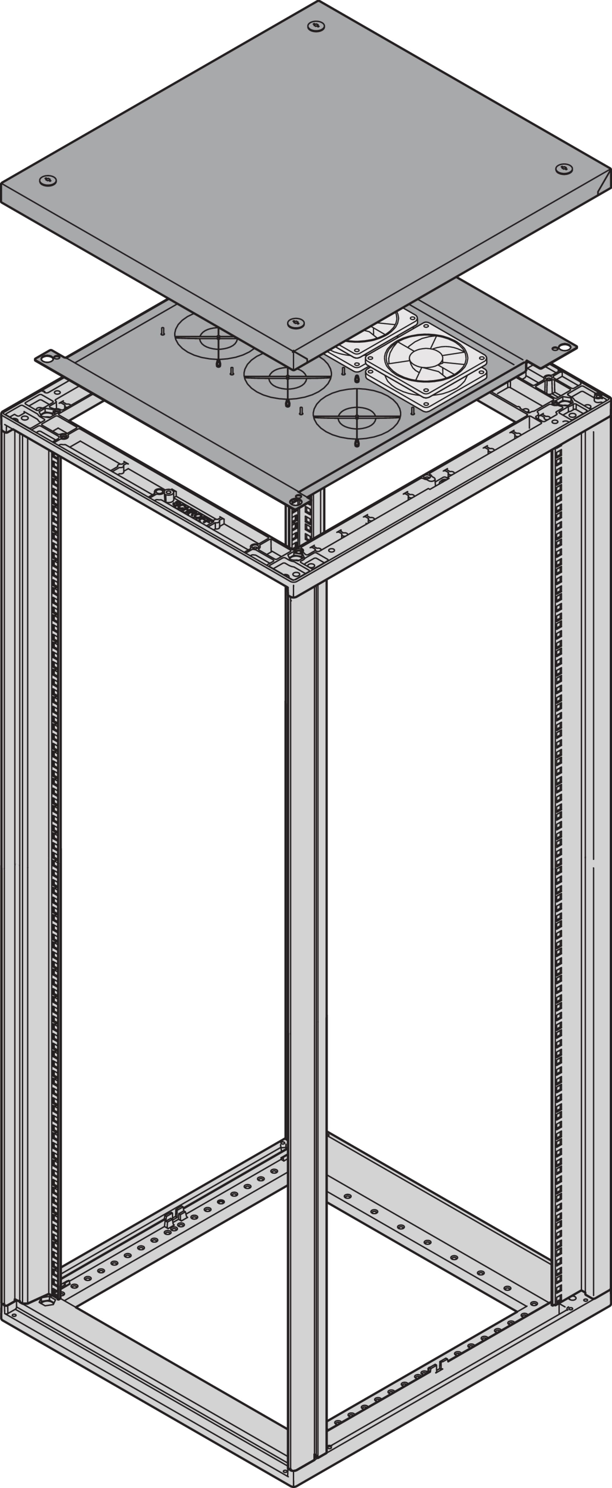nVent SCHROFF Fan Unit with Top Cover