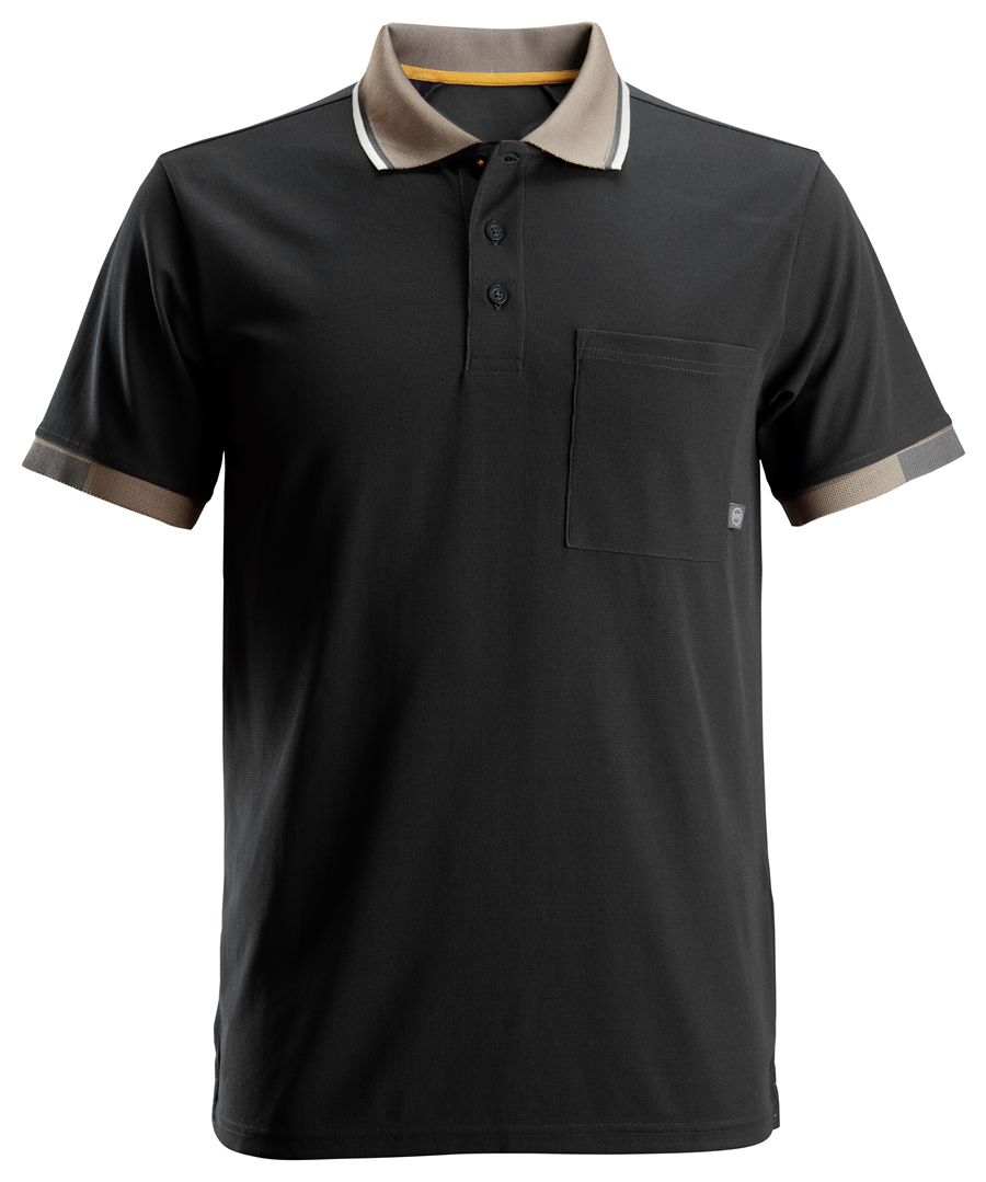 Snickers Black Polyester Short Sleeve T-Shirt L