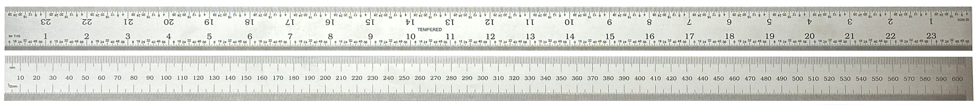 RS PRO 600 mm Steel Rule Imperial, Metric