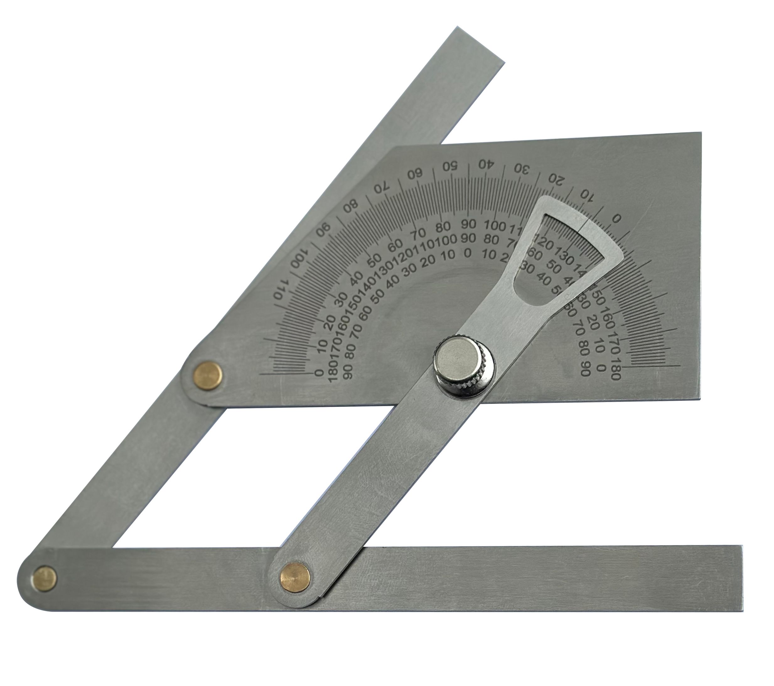 RS PRO Vernier Imperial/Metric Bevel Angle Protractor, 160 mm Stainless Steel Blade