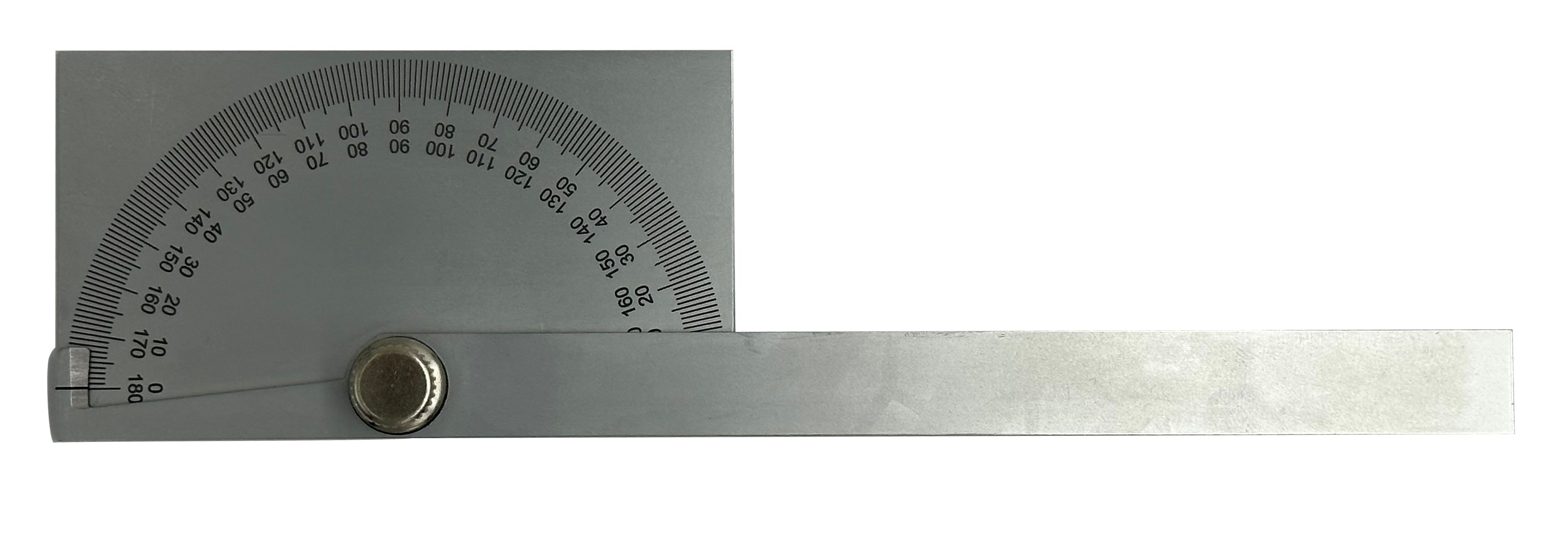 RS PRO Vernier Imperial/Metric Bevel Protractor, 195 mm Steel Blade