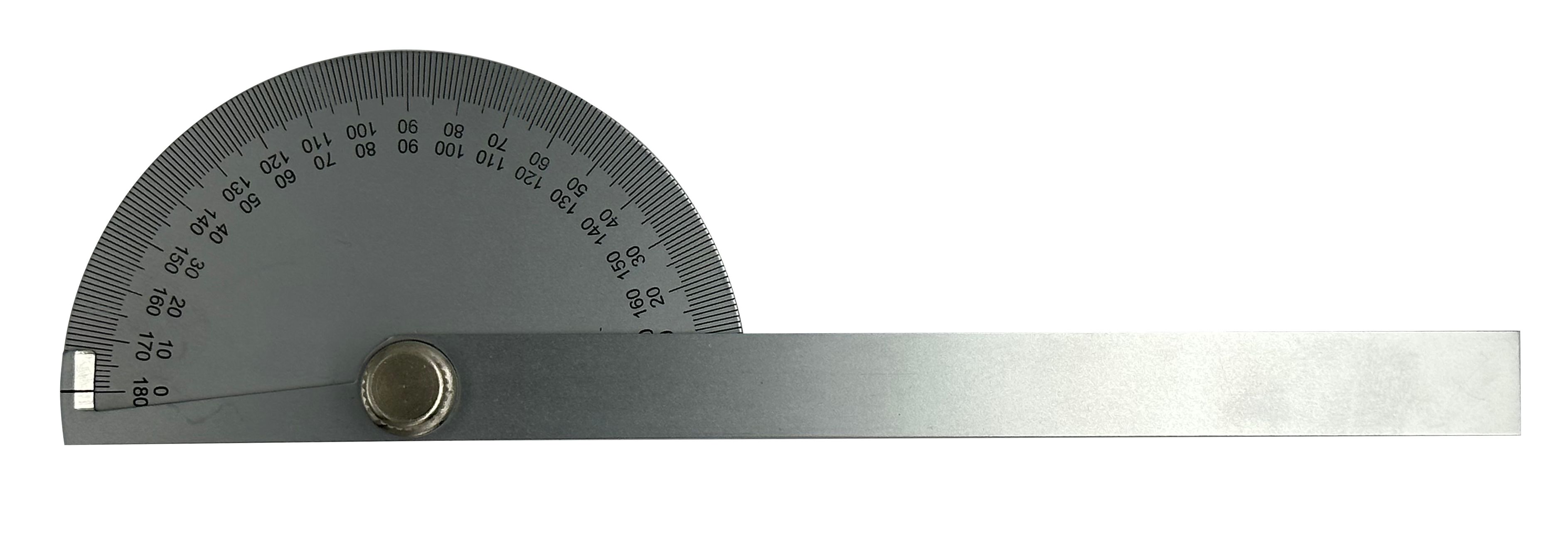 RS PRO Vernier Imperial/Metric Bevel Protractor, 195 mm Steel Blade
