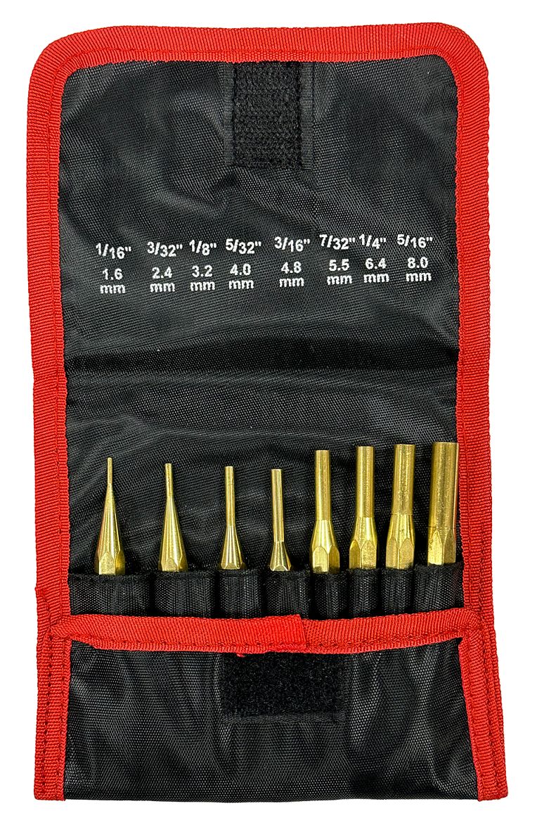 274-1079 RS PRO 8-Piece Punch Set, Pin Punch, 8mm Shank, 88.9 mm Overall