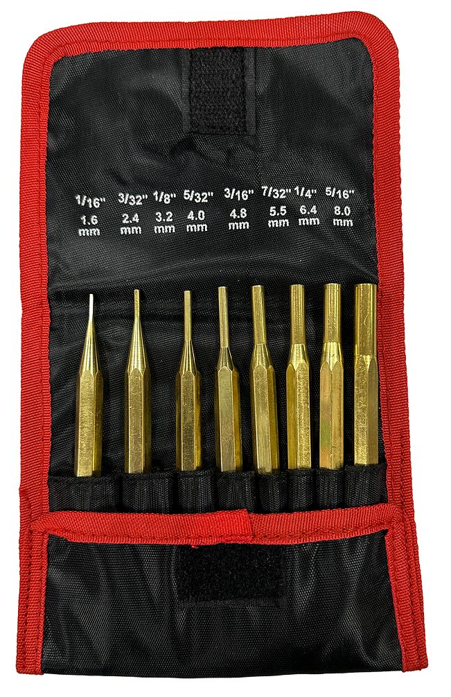 274-1079 RS PRO 8-Piece Punch Set, Pin Punch, 8mm Shank, 88.9 mm Overall