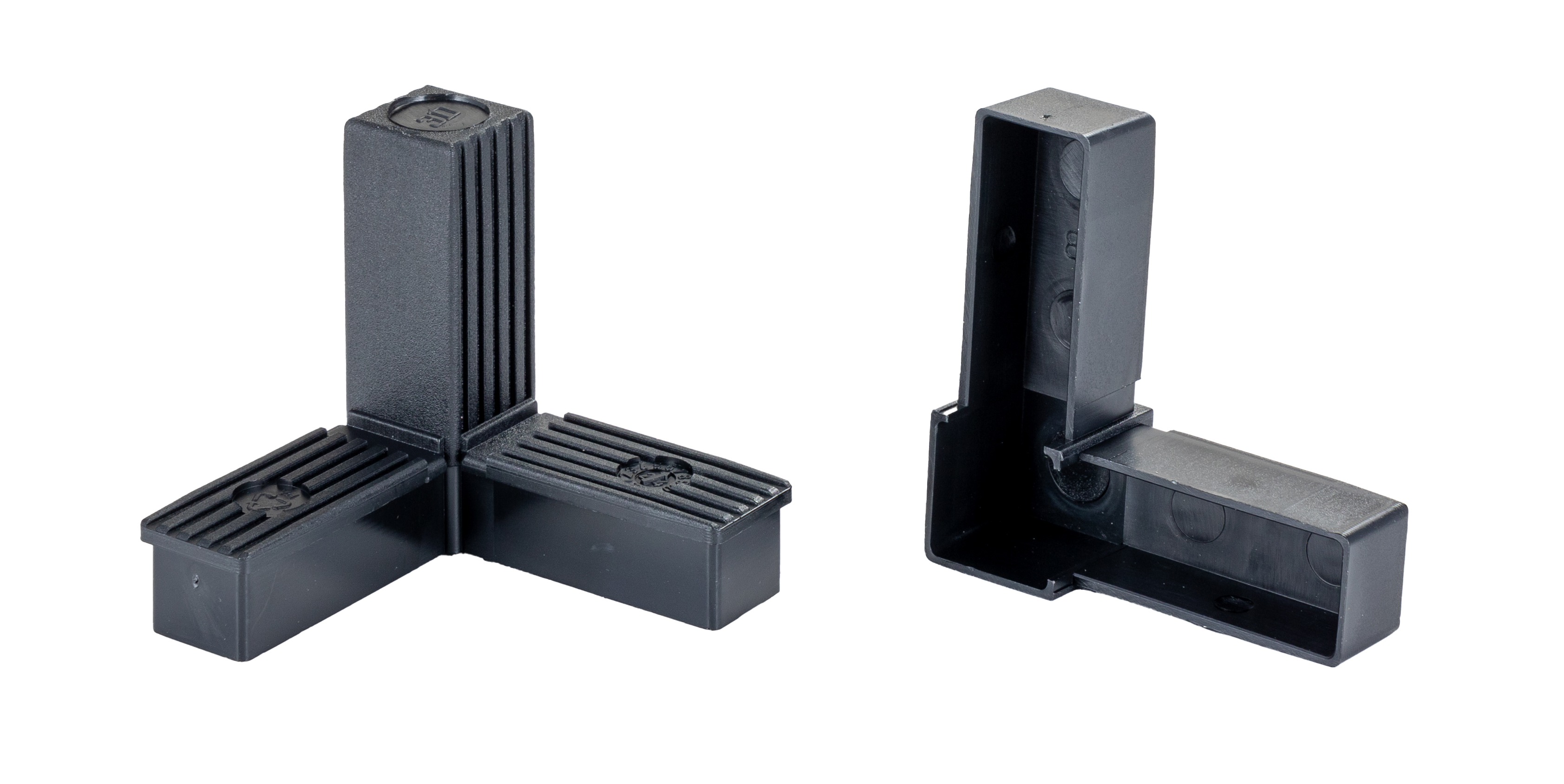 RS PRO 3-Way Connector, Square Tube Connector, Strut Profile 25 mm, Round Tube Size 25 x 25 mm