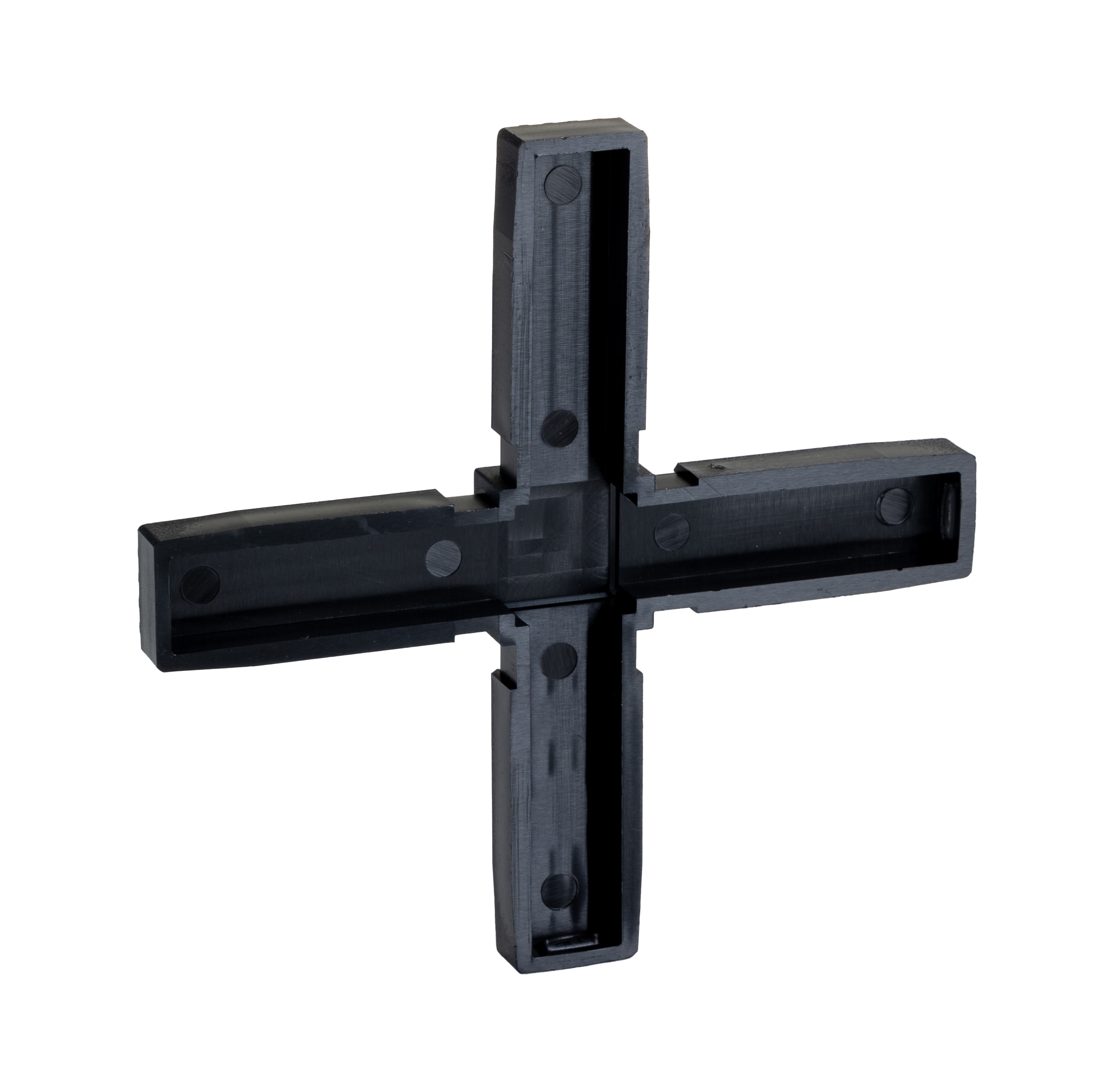 274-1117 RS PRO 4-Way Connector, Flat Square Tube Connector, Strut Profile 25 mm, Round Tube Size 25 x 25 mm
