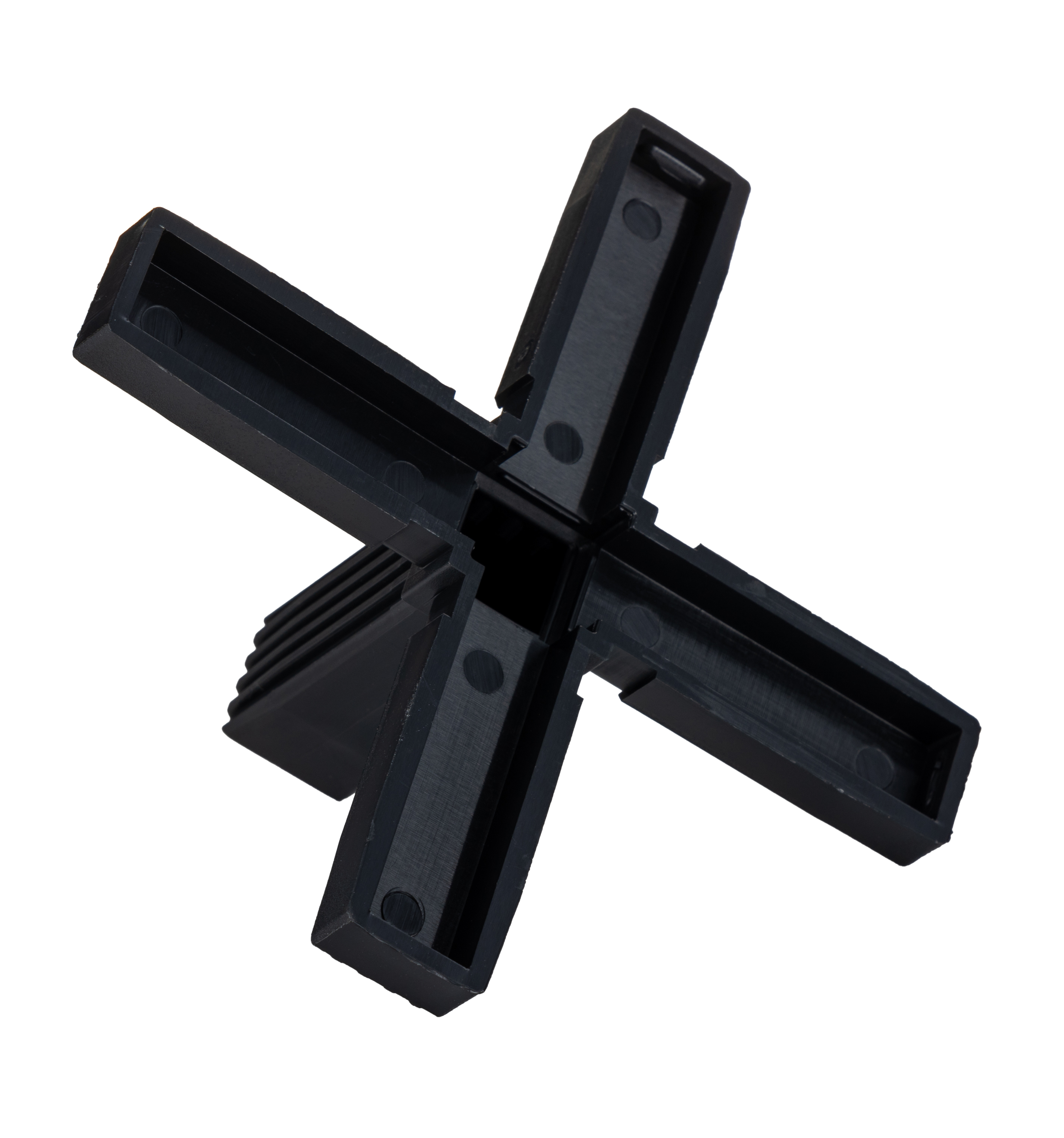 274-1118 RS PRO 6-Way Connector, Square Tube Connector, Strut Profile 25 mm, Round Tube Size 25 x 25 mm