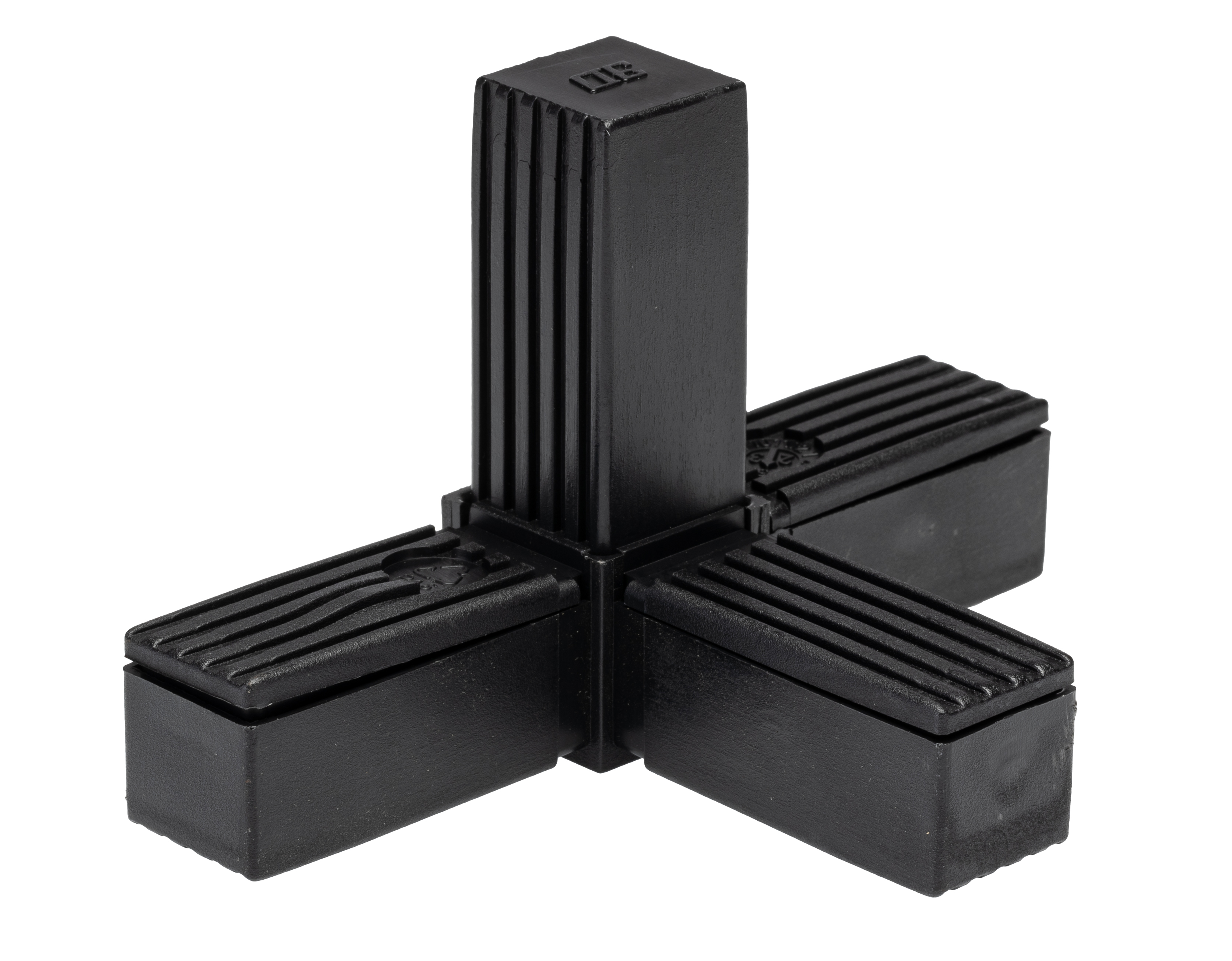 RS PRO 4-Way Connector, Square Tube Connector, Strut Profile 25 mm, Round Tube Size 25 x 25 mm