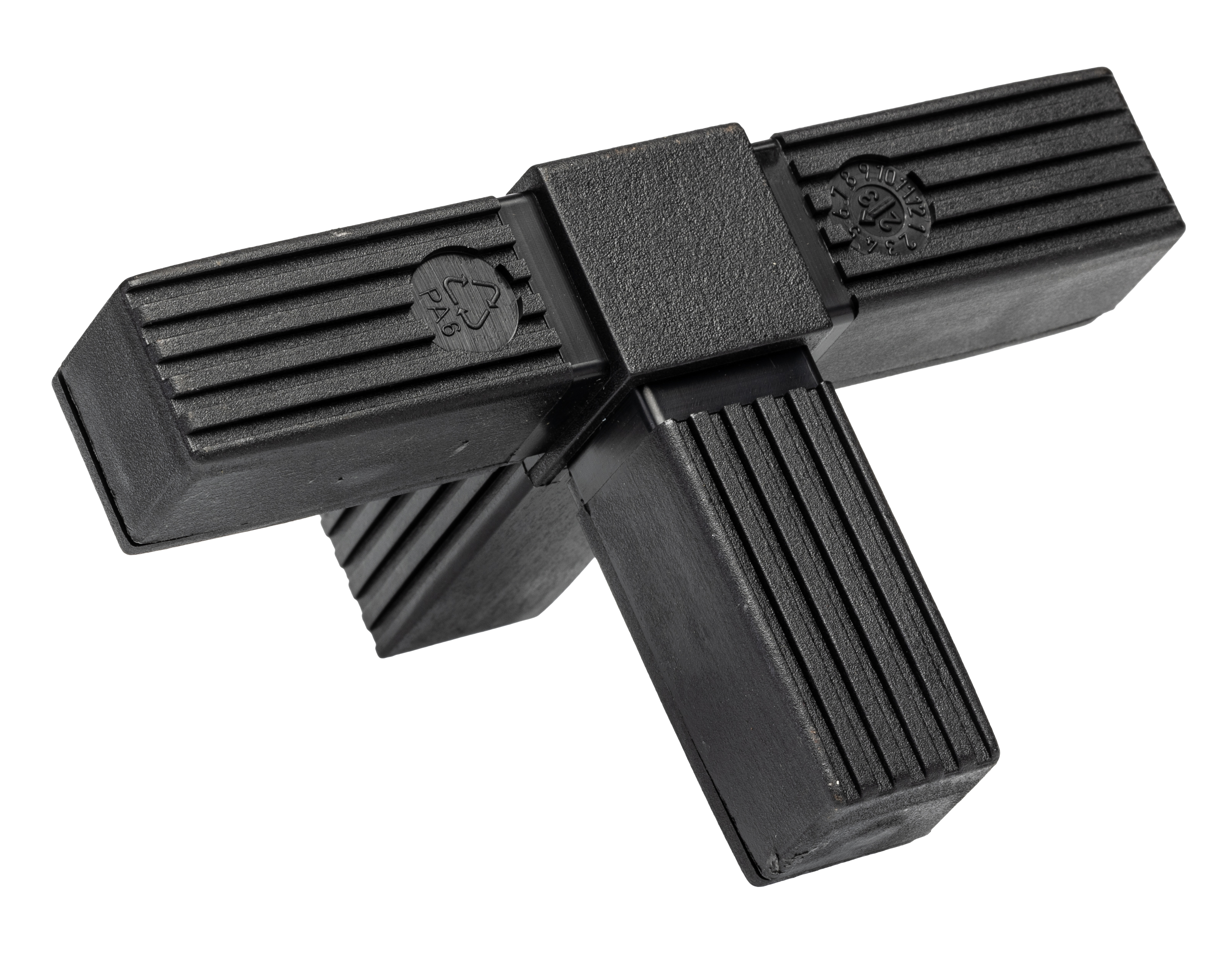 274-1124 RS PRO 4-Way Connector, Square Tube Connector, Strut Profile 25 mm, Round Tube Size 25 x 25 mm