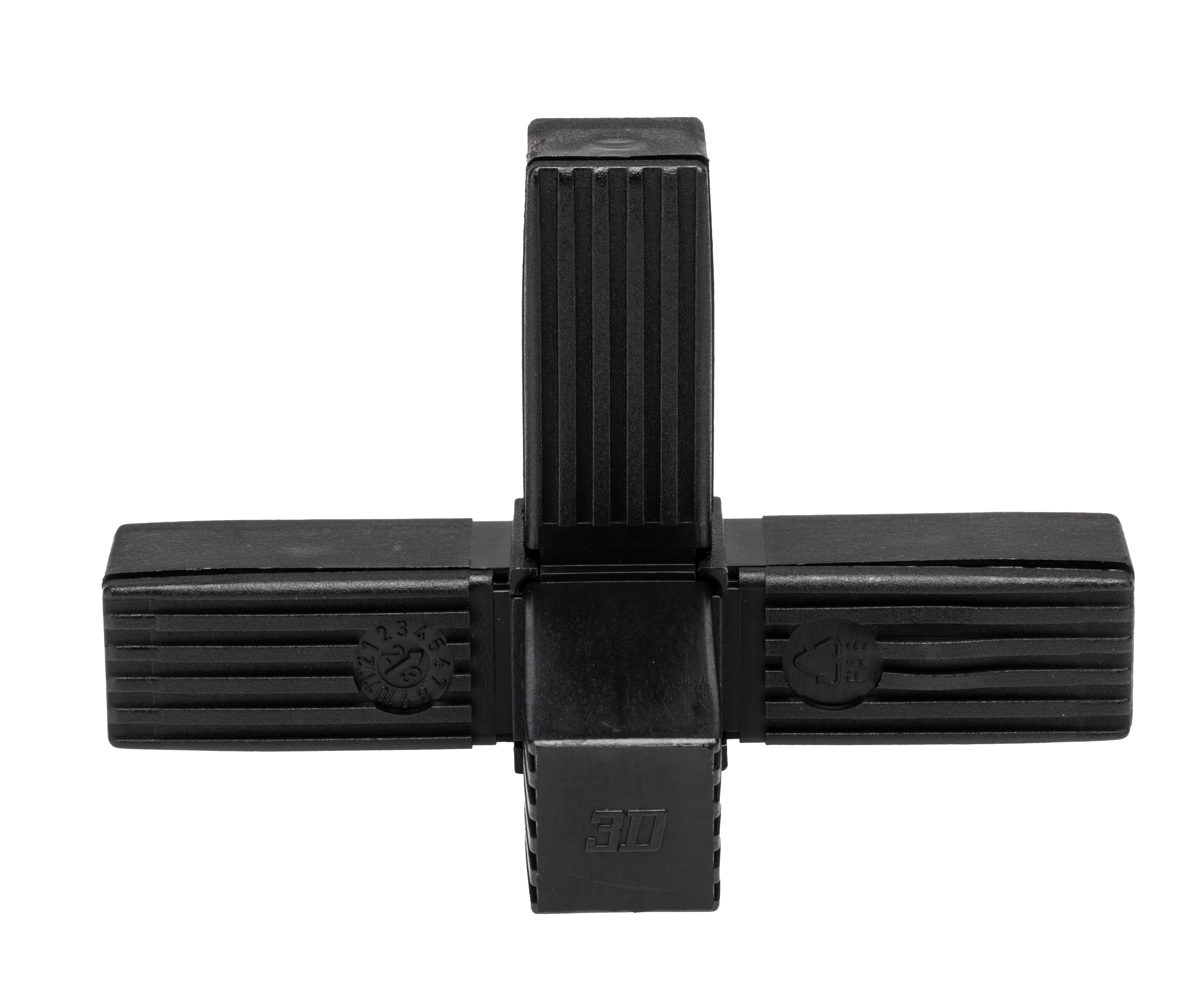 274-1124 RS PRO 4-Way Connector, Square Tube Connector, Strut Profile 25 mm, Round Tube Size 25 x 25 mm
