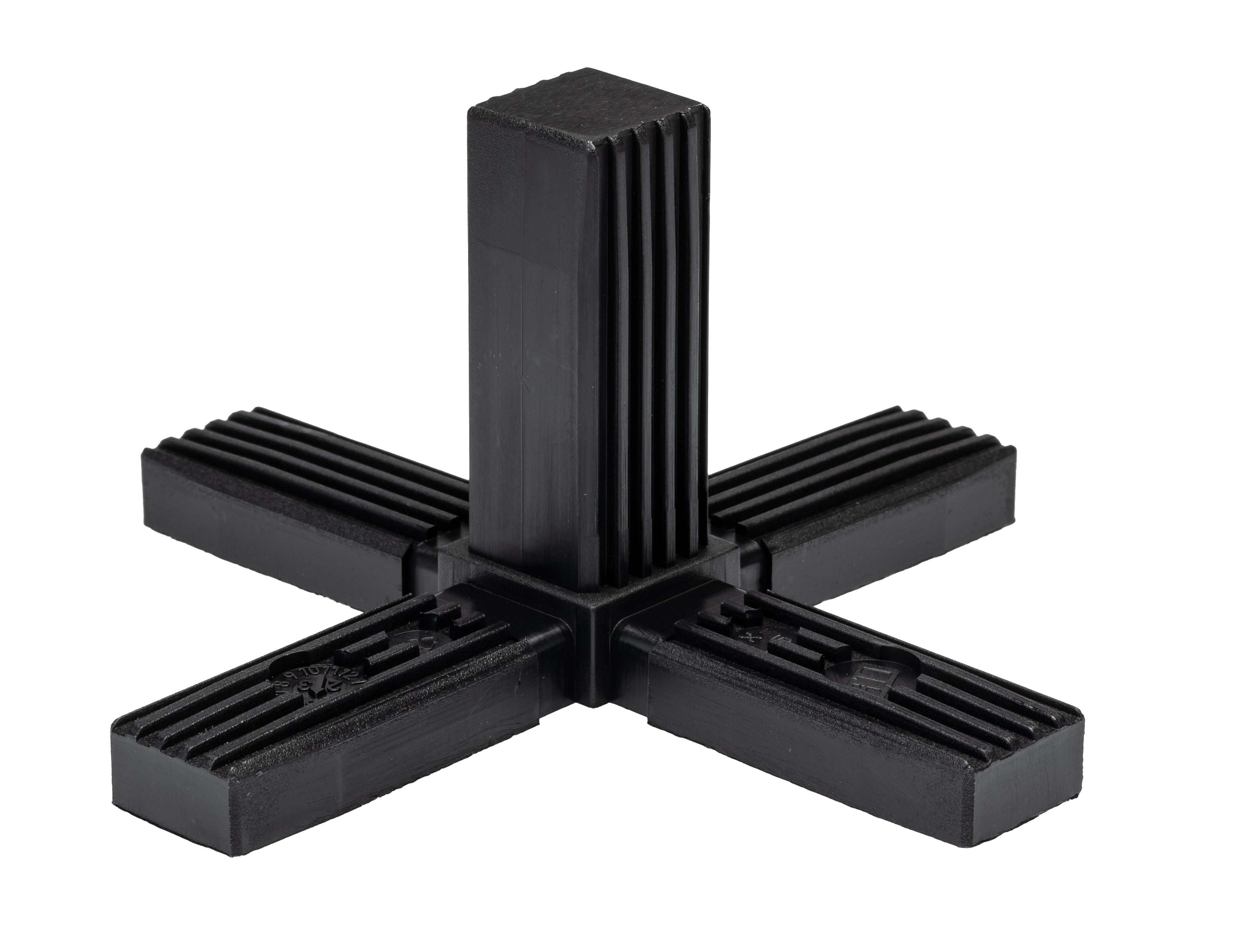 RS PRO 5-Way Connector, Square Tube Connector, Strut Profile 25 mm, Round Tube Size 25 x 25 mm