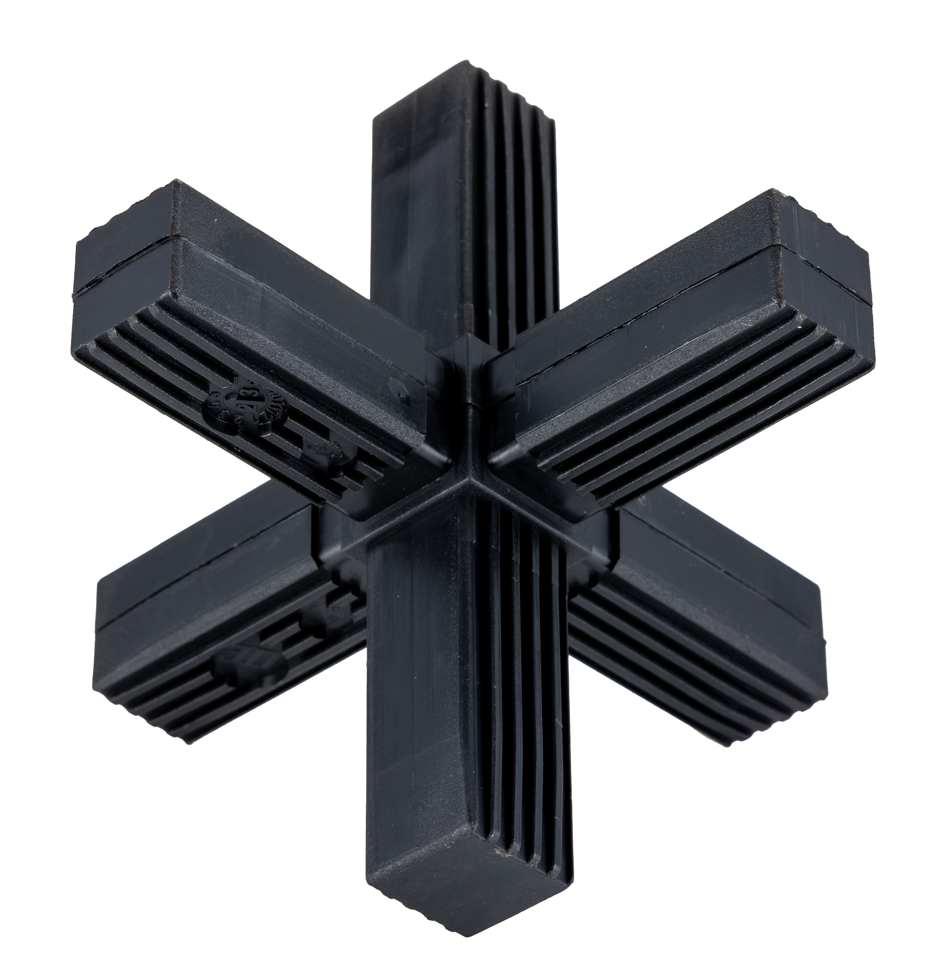 274-1128 RS PRO 6-Way Connector, Square Tube Connector, Strut Profile 25 mm, Round Tube Size 25 x 25 mm