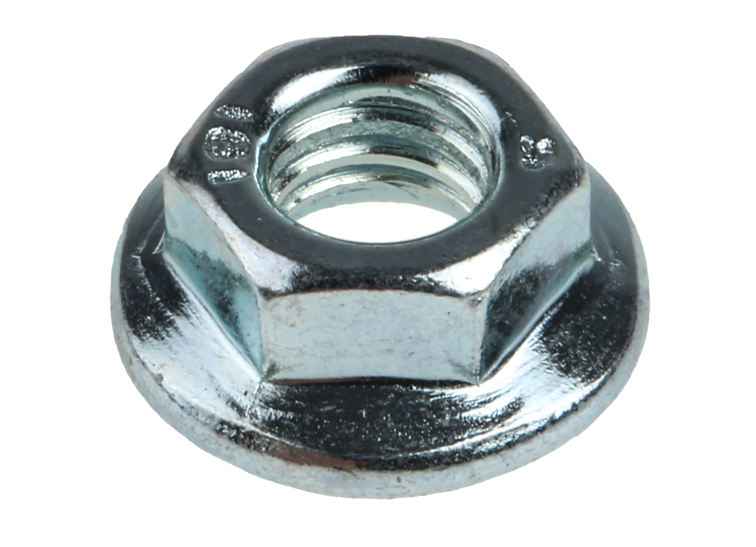 RS PRO, Bright Zinc Stainless Steel Flanged Hex Nut, DIN 6923, Metric