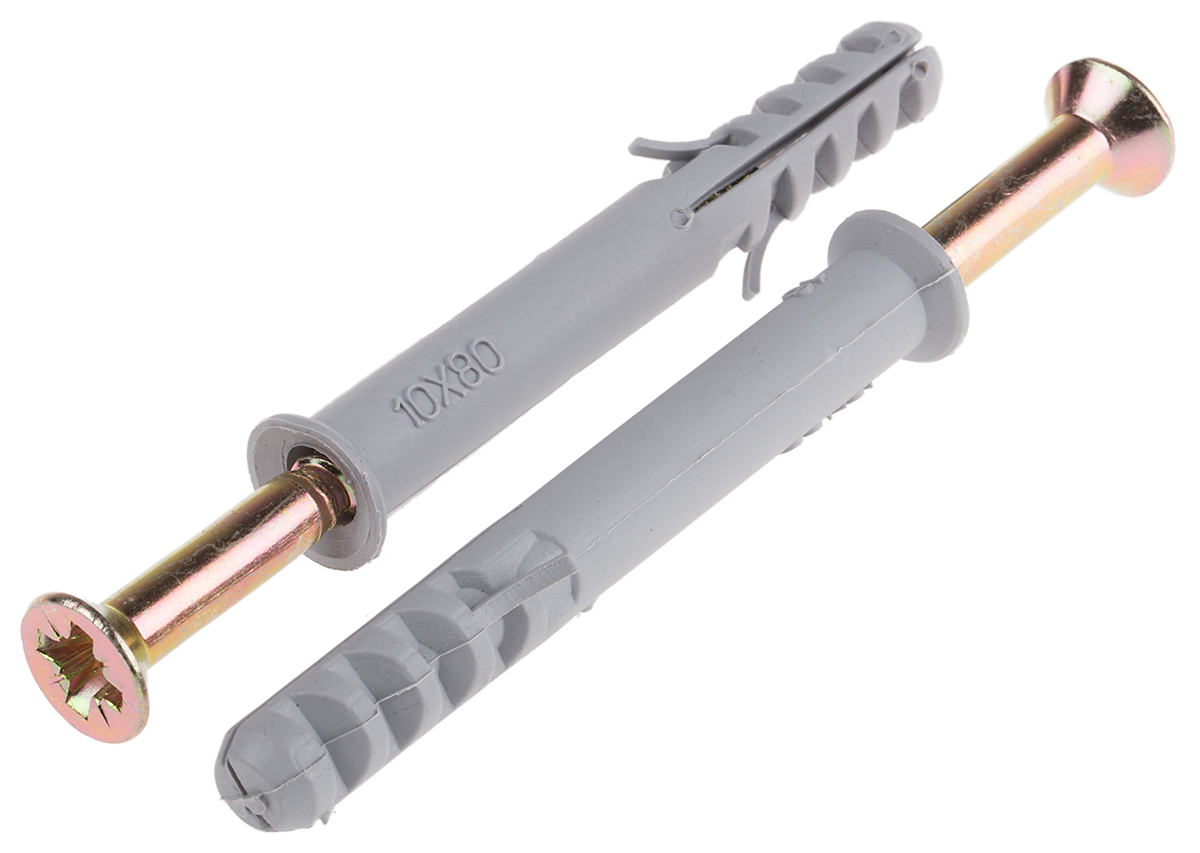 RS PRO Frame Fixing Nylon, length 80 mm, fixing hole diameter 10 mm