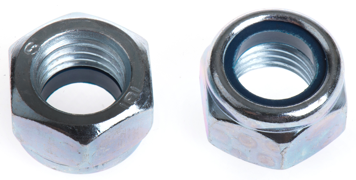 RS PRO, Bright Zinc Steel Locknut, DIN 982