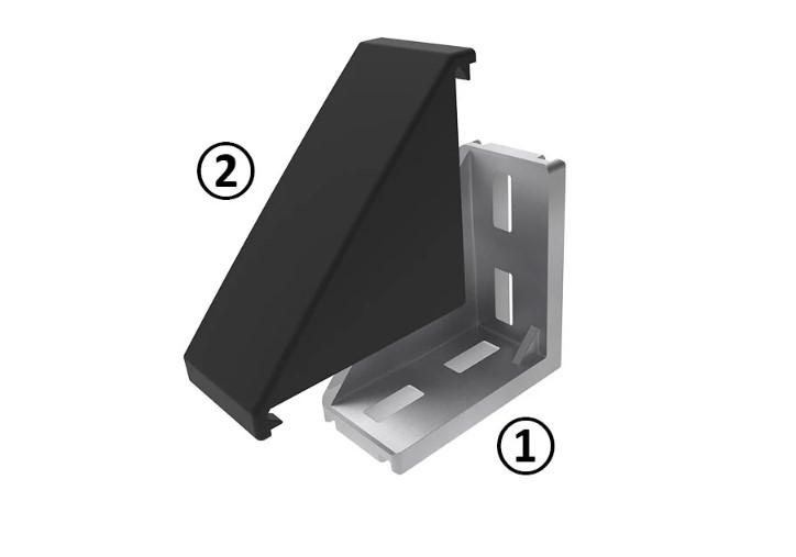 RS PRO M8 Angle Bracket, Connecting Component, Strut Profile 45 mm, Groove Size 10 mm