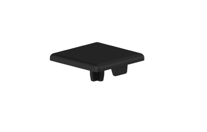 RS PRO Black Plastic End Cap 30 x 30 mm
