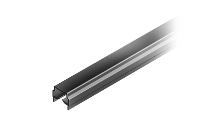 RS PRO Black Polypropylene, Thermoplastic Elastomer Cover Strip, 8 mm Groove Size, 2 m Length