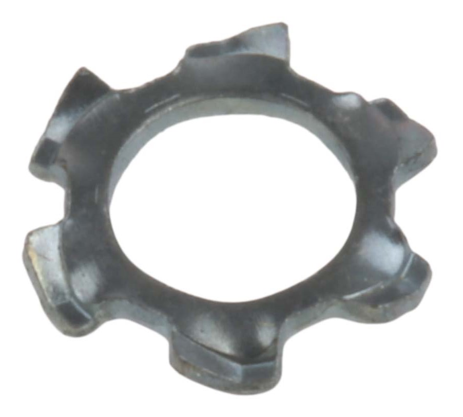 RS PRO Steel Bright Zinc External Tooth Locking Washer, M3, DIN 6797A