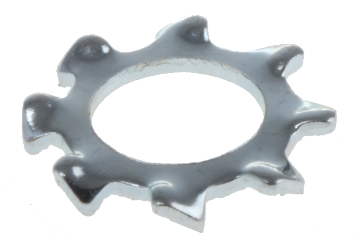 RS PRO Steel Bright Zinc External Tooth Locking Washer, M5, DIN 6797A