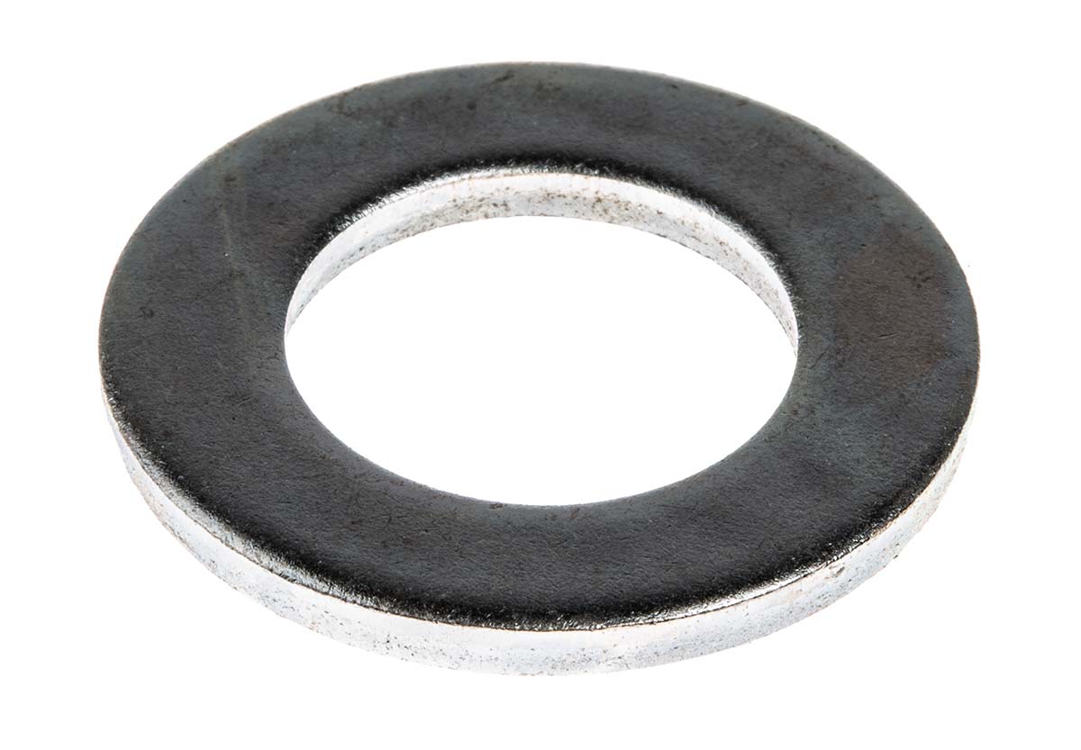 RS PRO Steel Bright Zinc Washers, M20, DIN 125A