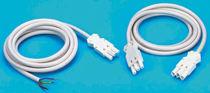 Wieland GST18i3 Series Cable Assembly, 3-Pole, Male to Female, 16A, IP40