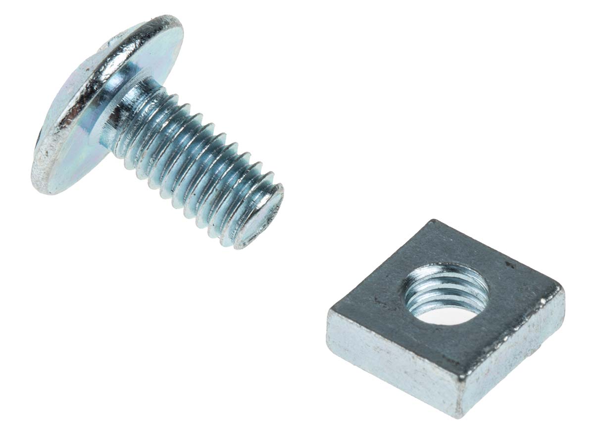 RS PRO Bright Zinc Steel Roofing Bolt x 12 mm